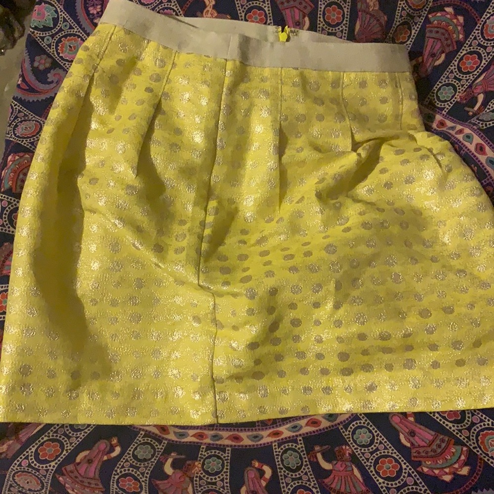 Yellow polka dot skirt